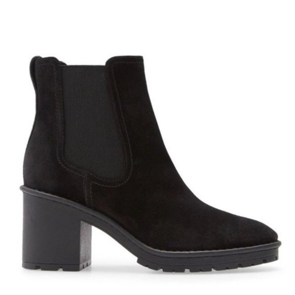 VINCE Henderson Weatherproof Chelsea Moto Combat Boot, Black Size 9M New in Box